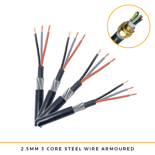 2 5mm X 3 Core Swa Cable Per Metre 31a Rated Armoured Cable