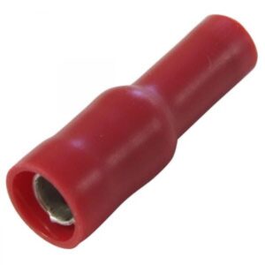 0.15-1.5mm x 4mm Red bullet female terminal cable lugs
