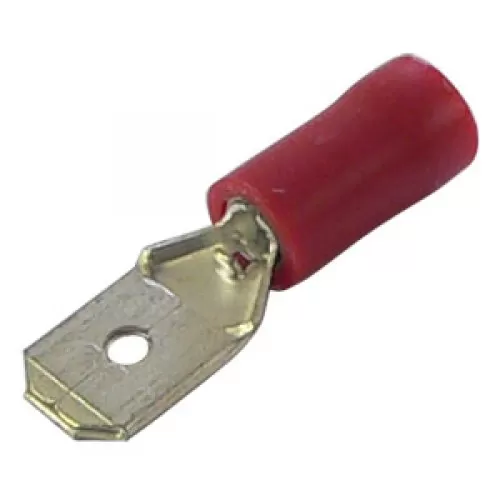 0.15-1.5mm x 6.3mm Red push on male terminal cable lugs