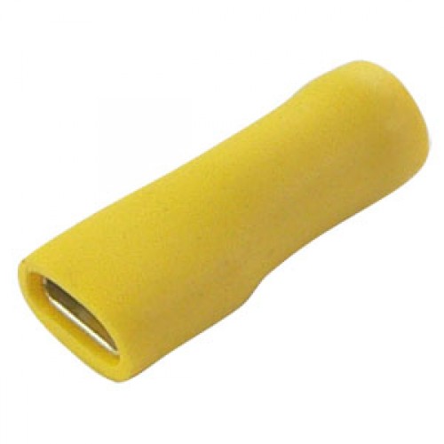 4.00-6.0mm x 6.3mm Yellow fully insulated female terminal cable lugs