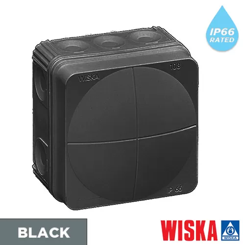 Black-wiska-combi-junction-box-ip65