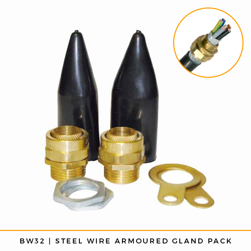 *** ARMOURED SWA CABLE GLANDS BW32 GLAND PAIR 32mm BW 32 KIT PACK OF 2 ***