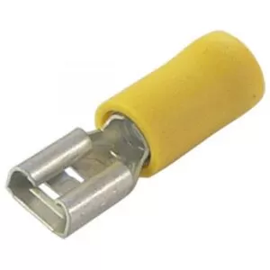 4.00-6.0mm x 6.3mm Yellow push on female terminal cable lugs